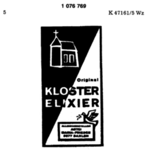 KLOSTER ELIXIER Logo (DPMA, 04.06.1984)