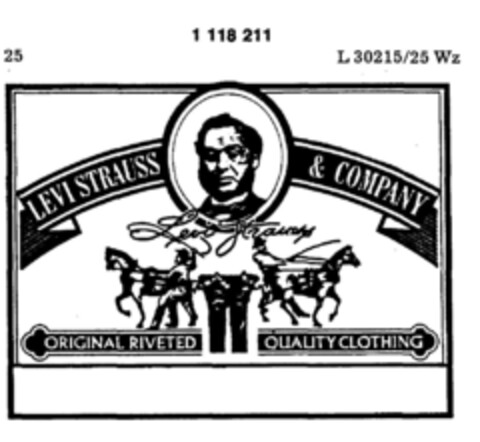 LEVI STRAUSS & COMPANY Logo (DPMA, 06.08.1987)