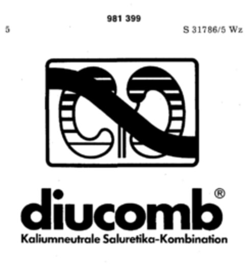 diucomb Kaliumneutrale Saluretika-Kombination Logo (DPMA, 01.03.1978)