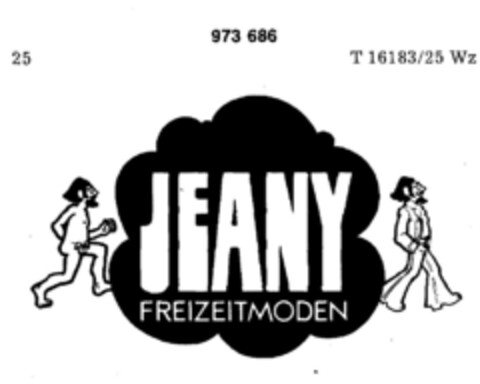 JEANY FREIZEITMODEN Logo (DPMA, 18.04.1974)