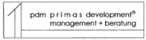 1 pdm  p r i m a s  development management + beratung Logo (DPMA, 31.01.2000)