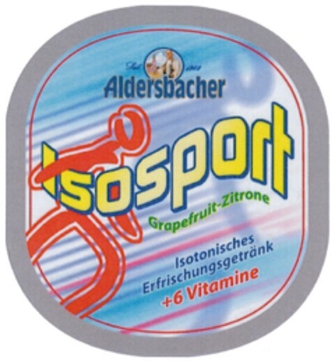 Aldersbacher Isosport Grapefruit-Zitrone Isotonisches Erfrischungsgetränk + 6 Vitamine Logo (DPMA, 02.03.2009)