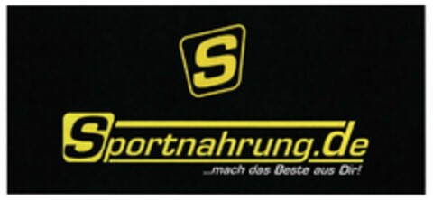 S Sportnahrung.de ...mach das Beste aus Dir! Logo (DPMA, 10.06.2016)