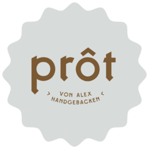 prôt > VON ALEX HANDGEBACKEN < Logo (DPMA, 06/01/2022)