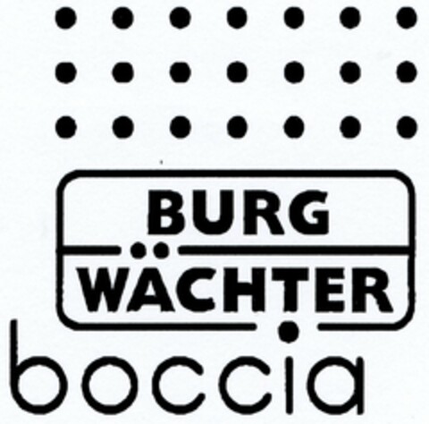 BURG WÄCHTER boccia Logo (DPMA, 01.03.2003)