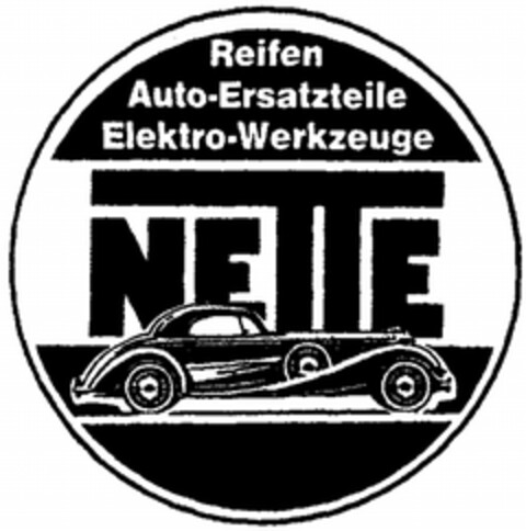 NETTE Reifen Auto-Ersatzteile Elektro-Werkzeuge Logo (DPMA, 05/09/2003)