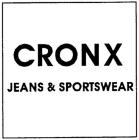 CRONX JEANS & SPORTSWEAR Logo (DPMA, 13.08.1997)