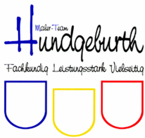 Hundgeburth Maler-Team Fachkundig Leistungsstark Vielseitig Logo (DPMA, 15.09.1999)