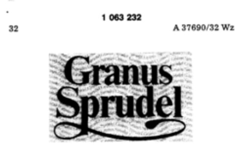 Granus Sprudel Logo (DPMA, 13.10.1983)