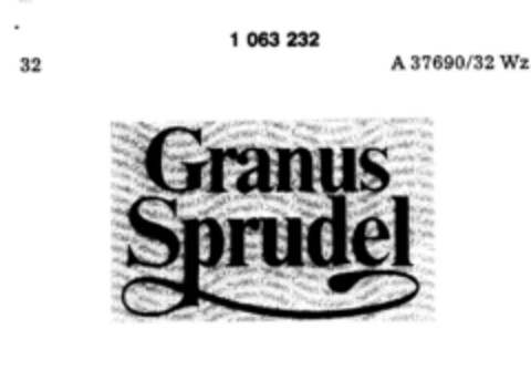 Granus Sprudel Logo (DPMA, 10/13/1983)