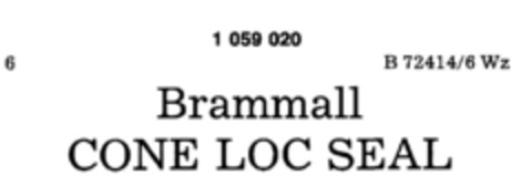 Brammall CONE LOC SEAL Logo (DPMA, 05/19/1983)