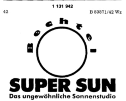 SUPER SUN Das ungewöhnliche Sonnenstudio Bechtel Logo (DPMA, 18.02.1988)