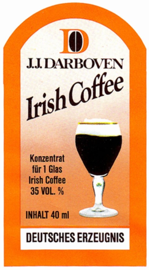 J.J. DARBOVEN Irish Coffee DEUTSCHES ERZEUGNIS Logo (DPMA, 29.04.1977)