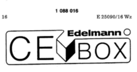 EDELMANN CE BOX Logo (DPMA, 29.04.1985)