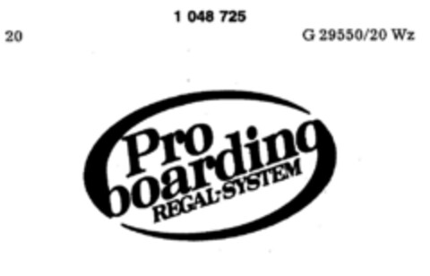 Pro boarding REGAL-SYSTEM Logo (DPMA, 04.05.1982)