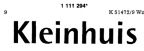 Kleinhuis Logo (DPMA, 07/24/1987)