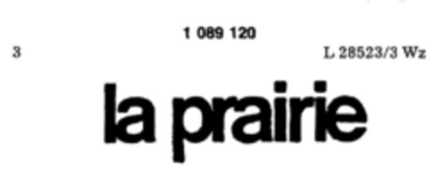 la prairie Logo (DPMA, 09/25/1985)