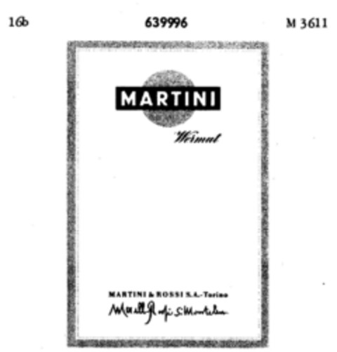 MARTINI Wermut Logo (DPMA, 31.01.1952)