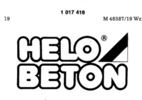 HELO BETON Logo (DPMA, 12.06.1980)