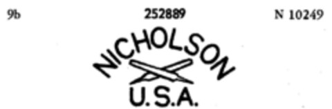 NICHOLSON U.S.A. Logo (DPMA, 08/02/1920)