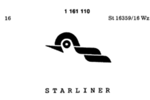 STARLINER Logo (DPMA, 29.08.1989)