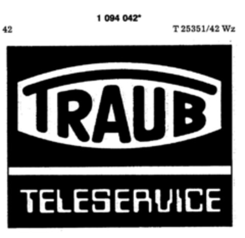 TRAUB TELESERVICE Logo (DPMA, 05.03.1986)