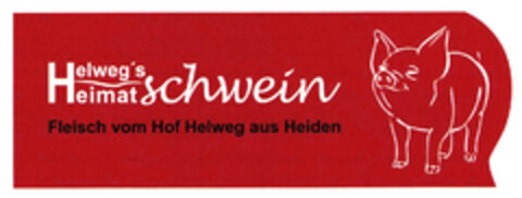 Helweg's Heimatschwein Fleisch vom Hof Helweg aus Heiden Logo (DPMA, 20.07.2021)