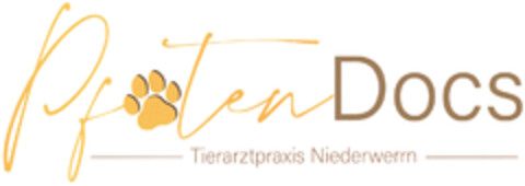 Pfoten Docs Tierarztpraxis Niederwerrn Logo (DPMA, 31.07.2024)