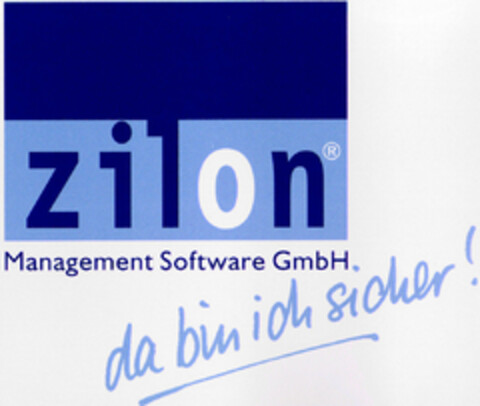 zilon Management Software GmbH da bin ich sicher! Logo (DPMA, 08.08.1997)