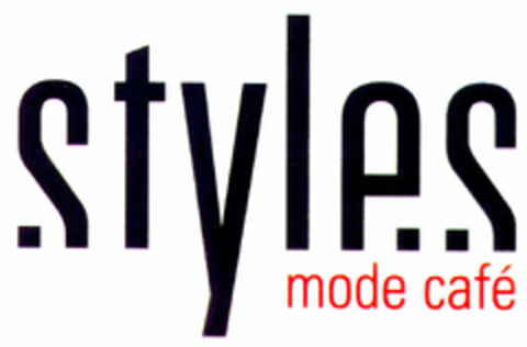 styles mode café Logo (DPMA, 23.09.1997)