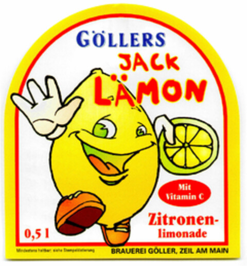 GÖLLERS JACK LÄMON Zitronenlimonade Logo (DPMA, 25.06.1999)