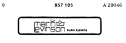 mark levinson audio systeme Logo (DPMA, 02.06.1976)