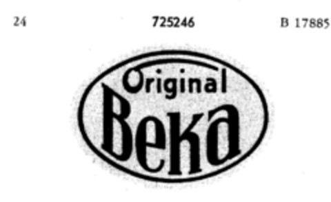 Original Beka Logo (DPMA, 09.05.1958)