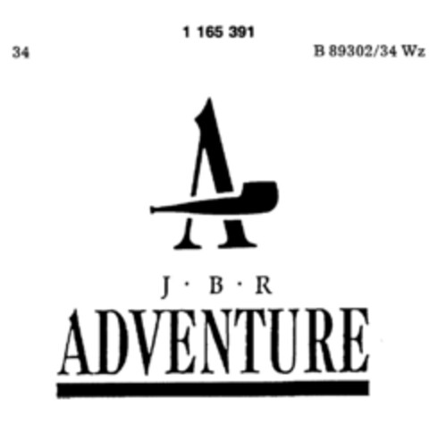 J B R  ADVENTURE Logo (DPMA, 24.02.1990)