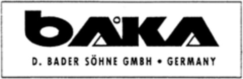 baka D.BADER SÖHNE GMBH Logo (DPMA, 20.02.1992)