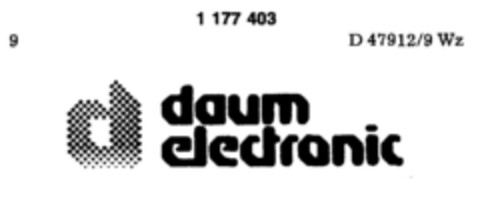 d daum electronic Logo (DPMA, 17.04.1990)
