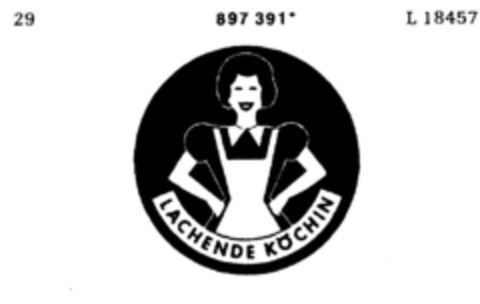 LACHENDE KÖCHIN Logo (DPMA, 03.06.1972)
