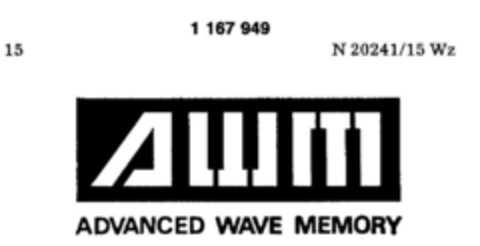 AWM ADVANCED WAVE MEMORY Logo (DPMA, 03/21/1986)
