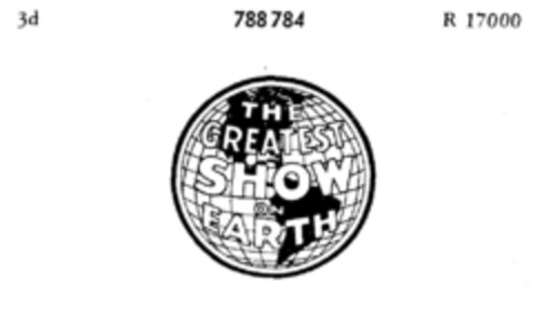 THE GREATEST SHOW ON EARTH Logo (DPMA, 21.02.1963)