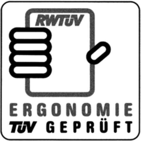 RWTUEV ERGONOMIE TÜV GEPRÜFT Logo (DPMA, 12.02.1992)