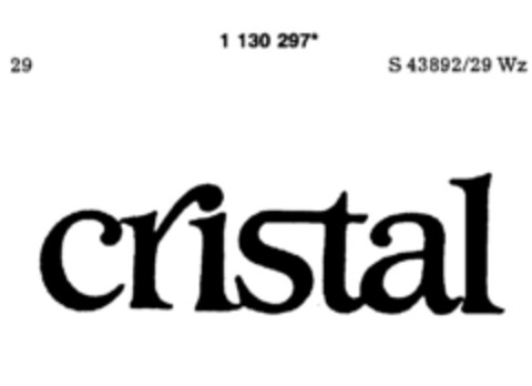 cristal Logo (DPMA, 10.10.1986)