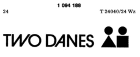 TWO DANES Logo (DPMA, 21.12.1984)