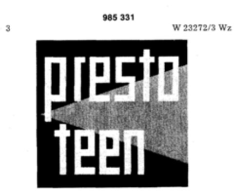 prestoteen Logo (DPMA, 18.06.1971)