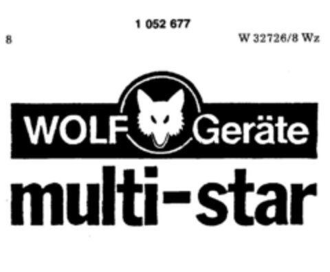 WOLF Geräte multi-star Logo (DPMA, 25.10.1982)