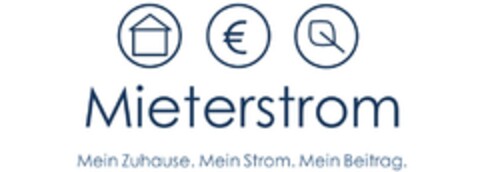 Mieterstrom Mein Zuhause. Mein Strom. Mein Beitrag. Logo (DPMA, 28.06.2016)