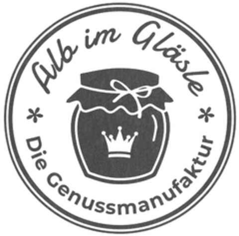Alb im Gläsle Die Genussmanufaktur Logo (DPMA, 04/01/2021)