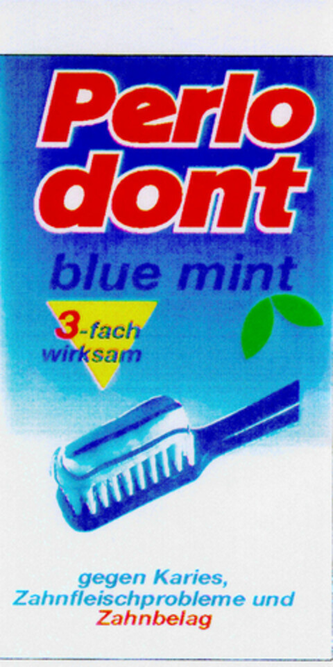 Perlodont blue mint Logo (DPMA, 11/08/1994)