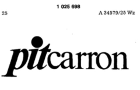 pitcarron Logo (DPMA, 15.05.1981)