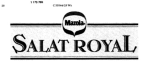 Mazola  SALAT ROYAL Logo (DPMA, 15.12.1989)