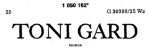 TONI GARD MODEN Logo (DPMA, 07.05.1983)